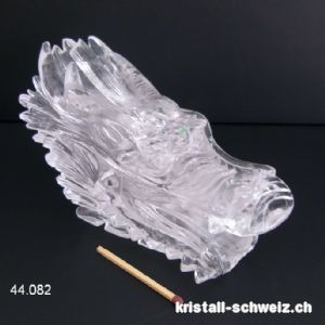 Schädel DRACHE Bergkristall 13 cm. Einzelstück 568 Gramm. Qualität A