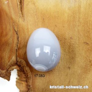 1 Ei YONI Achat natur grau 4 x 3 cm. Gr. M. Ungebohrt