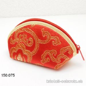 Tasche Halbmond Rot - Gold, mit Reißverschluss. SONDERANGEBOT