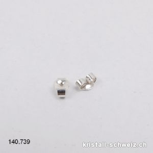 1 Paar Ohrmuttern für Ohrstecker aus 925 Silber, 4 mm