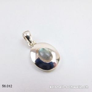 Anhänger Cabochon Labradorit hell aus Silber 925