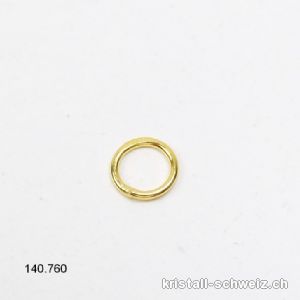 Ring geschlossen 6,4 mm x 0,7 mm aus 925 Silber vergoldet