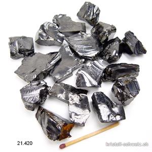 Schungit Kristall - Edel Shungit 5,8 bis 7,5 Gramm. Größe L