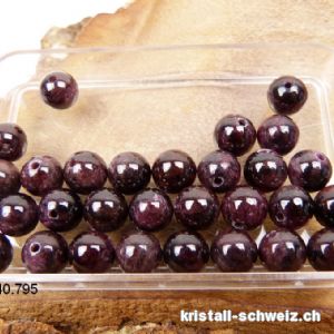 Granat Almandin, Kugel gelocht 6,7 - 7 mm