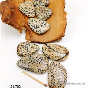 Jaspis Dalmatiner flach, Größe L-XL