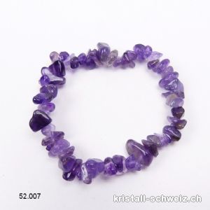 Armband Amethyst, elastisch 17,5 cm. Grösse S-M