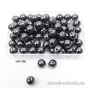 Hämatit dunkel Kugel gelocht 6 mm