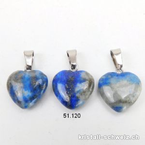 Anhänger Lapislazuli Herz 1,5 cm an Metallöse. SONDERANGEBOT