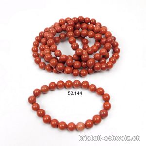 Armband Jaspis ziegel-rot 8 - 9 mm, elastisch 18,5 - 19 cm