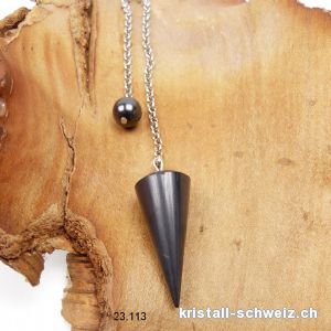 Pendel Schungit rund 4,5 - 5 cm