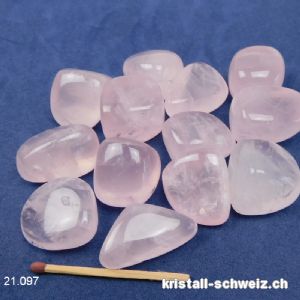 Rosenquarz transluzent 2 - 2,5 cm. Größe M. A Qualität