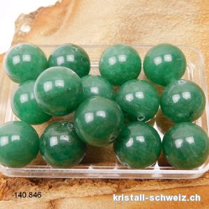 Aventurin grün, Kugel gelocht 12 mm