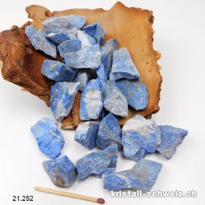 Lapislazuli roh 8 bis 10 Gramm. Grösse M