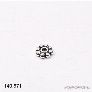 1 Stk. Ethno Blume 5 mm, Zwischenteil 925er Silber