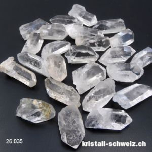 Bergkristall, rohe Spitze 3 bis 4 cm, 9 - 11 Gramm