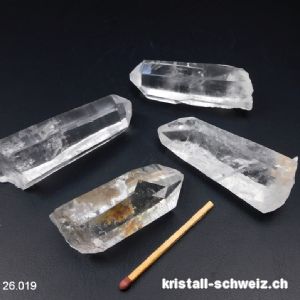 Bergkristall rohe Spitze 5 bis 6 cm, 32 - 40 Gramm