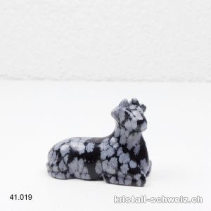 Kuh Schneeflocken Obsidian 4 cm