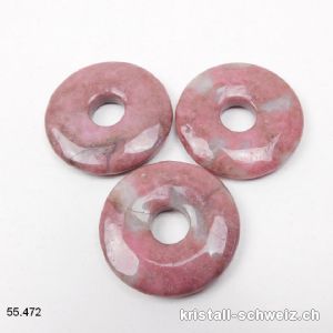 Rhodonit rosa-beige, Donut 3 cm. SONDERANGEBOT