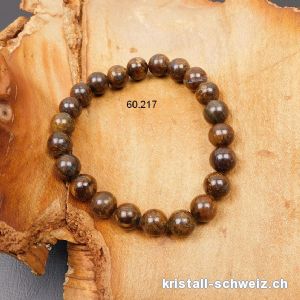 Armband Bronzit 8 - 8,5 mm, elastisch 18 cm. Grösse SM