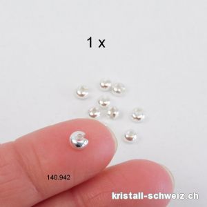 1 x Klapp-Kugel OHNE Öse 4 mm aus 925 Silber