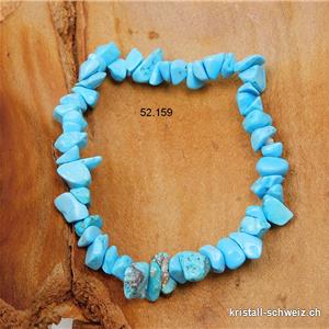 Armband Turkenit - Howlith hellblau, elastisch 17,5 - 18,5 cm. Grösse M. SONDERANGEBOT