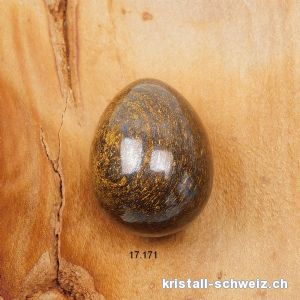1 Ei YONI Bronzit 4 x 3 cm. Grösse M. Ungebohrt