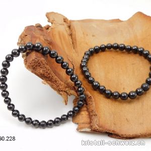 Armband Schungit 6 mm / 18,5 - 19 cm