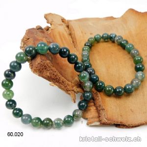 Armband Achat - Moosachat 8 - 8,5 mm / 19 cm