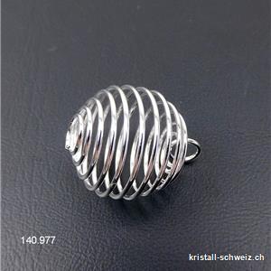 Spiral aus Metall für Edelstein-Trommelstein 2 bis 3,5 cm. Grösse M