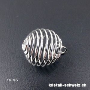 Spiral aus Metall für Edelstein-Trommelstein 2 bis 3,5 cm. Grösse M