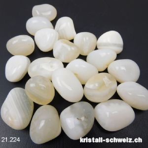 Achat weiss - Friedensachat 06 - 10 Gramm / 2 bis 2,5 cm. Grösse SM. SONDERANGEBOT