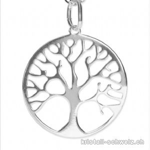 Baum des Lebens Anhänger small ø 15 mm mit Ankerkette 42 cm aus 925 Silber