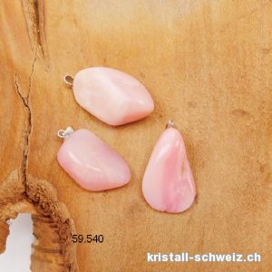 Anhänger Chrysopal - Anden Opal rosa an 925 Silberöse