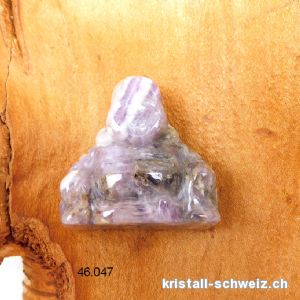 Klein Buddha Amethyst-Quarz 3 cm. AB Qual. SONDERANGEBOT