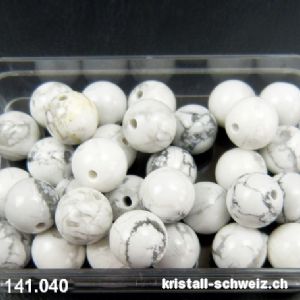 Magnesit - Howlith, Kugel gelocht 8,5 mm