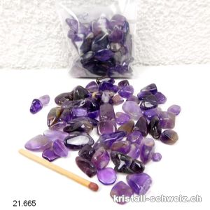 50 Gramm Amethyst Granulat S, ca. 0,5 bis 1,5 cm