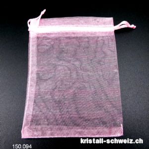 Organza Beutel hell Rosa 12 x 9 cm