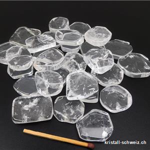 Bergkristall Linse facettiert, 2 - 2,8 cm / 7 bis 10 Gram