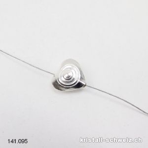 Zwischenteil Herz aus 925 Silber. Ca. 1,5 cm / Bohrung 2 mm