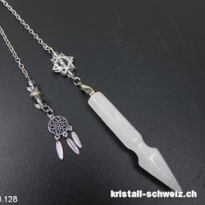 Pendel Bergkristall weiss 6 cm, mit Dreamcatcher 