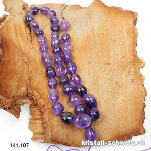 Strang Amethyst Trommelsteine 10 bis 14 mm / 38