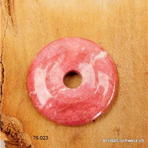 Thulit aus Norwegen, rosaroter Zoisit, Donut 4 cm