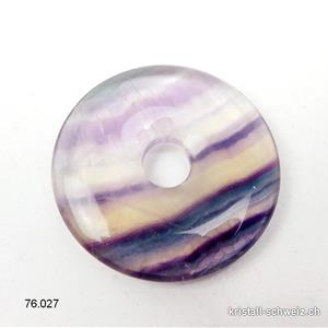 Fluorit Regenbogen, Donut 4 cm. A Qualität