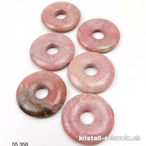 Rhodonit Donut 3 cm, AB Qual. SONDERANGEBOT