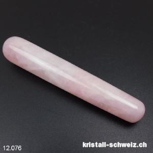 Griffel Rosenquarz rund 11 x dick. 2 cm