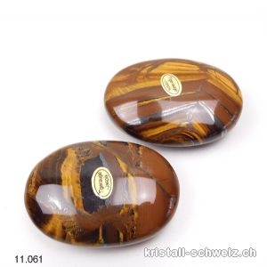 Tigerauge - Tigereisen mit Hämatit, Seifenstein 7 x 5 cm