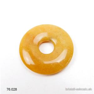 Achat natur dunkle-gelb, Donut 3 cm