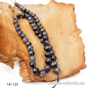Strang Gabbro - Mystic Merlinit 8 mm / 39 cm, ca. 480 Kugeln