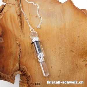 Pendel Schungit und Bergkristall, ca. 6 cm. SONDERANGEBOT 