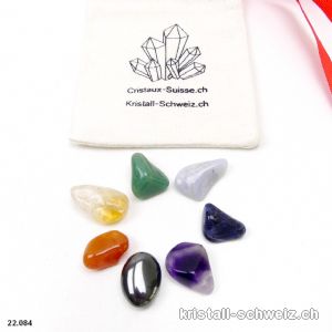 Reisenbeutel mit 7 Edelsteine für Chakren